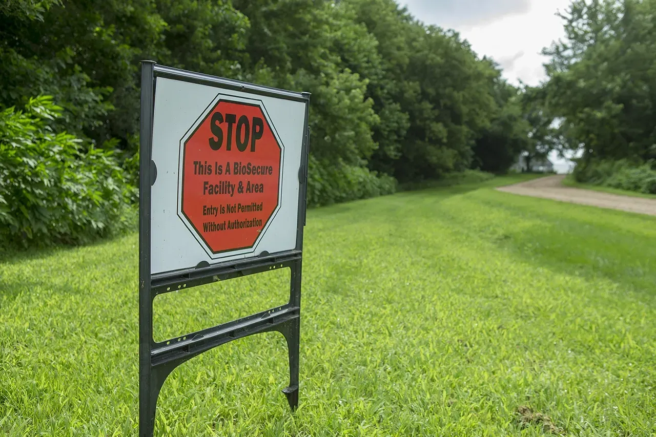 biosecurity sign