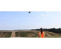 drone at landfill