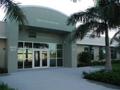 front entrance of Miami Animal Import Center